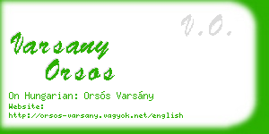 varsany orsos business card
