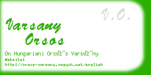varsany orsos business card